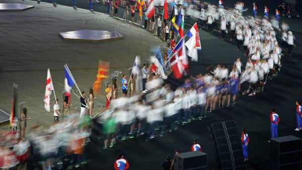 Athletes enter the stadium - Sputnik International