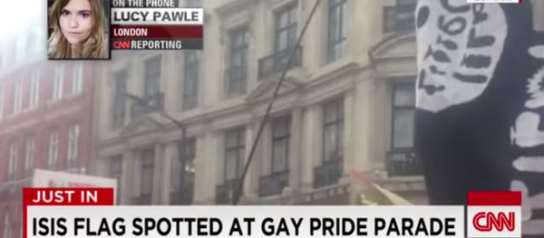 This is CNN, But That’s Not the ISIL Flag Flying Over London Pride This is CNN, But That’s Not the ISIL Flag Flying Over London Pride - Sputnik International