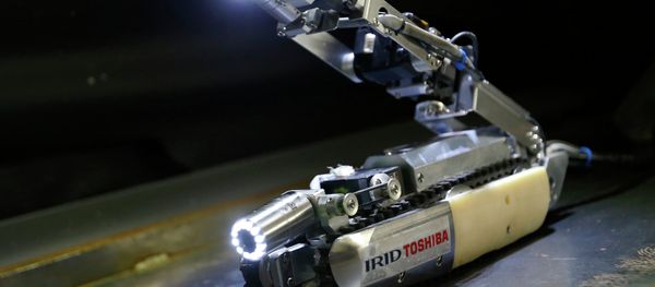The scorpion-robot developed by Toshiba Corp. is demonstrated at its laboratory in Yokohama, near Tokyo, Tuesday, June 30, 2015. The scorpion-robot developed by Toshiba Corp. is demonstrated at its laboratory in Yokohama, near Tokyo, Tuesday, June 30, 2015. - Sputnik International