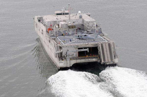 The Spearhead conducts high-speed trials at sea. The Spearhead conducts high-speed trials at sea. - Sputnik International