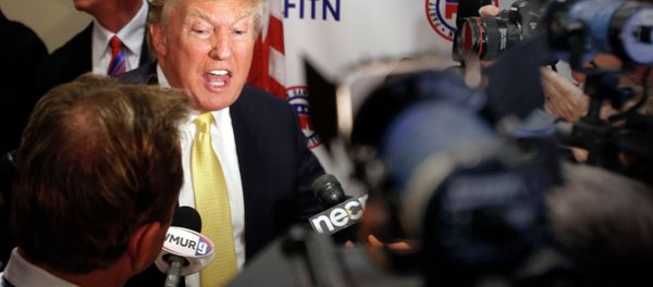 Donald Trump speaks to reporters after addressing at the Republican Leadership Summit Saturday, April 18, 2015, in Nashua, N.H. Donald Trump speaks to reporters after addressing at the Republican Leadership Summit Saturday, April 18, 2015, in Nashua, N.H. - Sputnik International