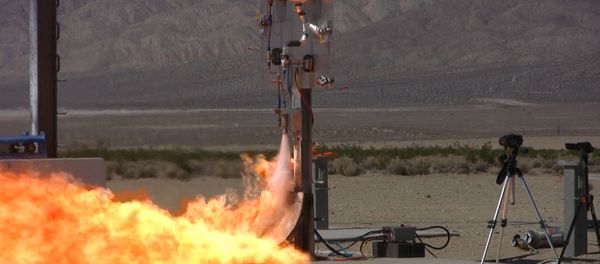 3D-printed engine rocket test-fire. - Sputnik International