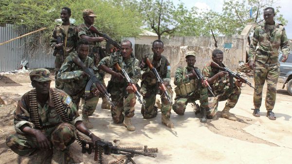 Somali government soldiers pose after they captured Belidogle airport, Somalia, with some help from African Union troops, in 2012. Somali government soldiers pose after they captured Belidogle airport, Somalia, with some help from African Union troops, in 2012. - Sputnik International