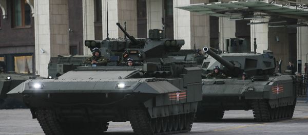T-15 infantry combat vehicle and T-14 tank with the Armata Universal Combat Platform T-15 infantry combat vehicle and T-14 tank with the Armata Universal Combat Platform - Sputnik International
