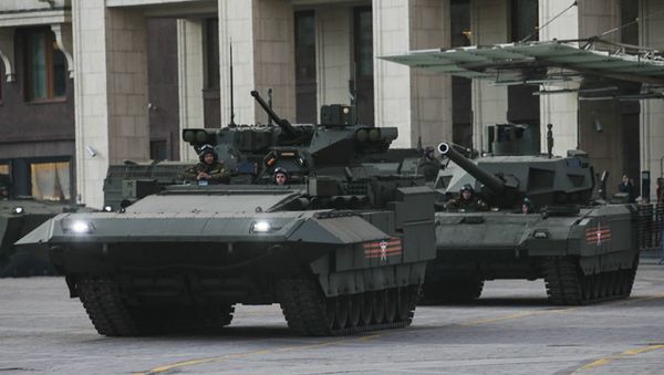 T-15 infantry combat vehicle and T-14 tank with the Armata Universal Combat Platform T-15 infantry combat vehicle and T-14 tank with the Armata Universal Combat Platform - Sputnik International