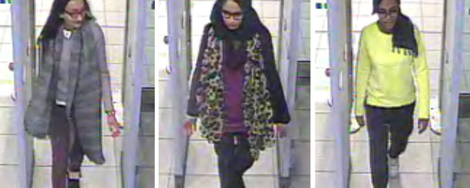 Kadiza Sultana, left, Shamima Begum, centre and and Amira Abase going through security at Gatwick Airport, before they caught their flight to Turkey on Tuesday Feb 17, 2015 Kadiza Sultana, left, Shamima Begum, centre and and Amira Abase going through security at Gatwick Airport, before they caught their flight to Turkey on Tuesday Feb 17, 2015 - Sputnik International, 1920, 27.02.2021