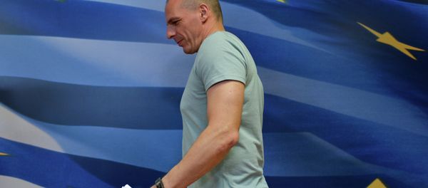 Greek Finance Minister Yanis Varoufakis arrives for his press conference in Athens on July 5, 2015, after early results showed those who rejected further austerity measures in a Greek crucial bailout referendum were poised to win Greek Finance Minister Yanis Varoufakis arrives for his press conference in Athens on July 5, 2015, after early results showed those who rejected further austerity measures in a Greek crucial bailout referendum were poised to win - Sputnik International