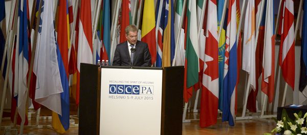 Finnish President Sauli Niinisto speaks at the opening of the 24th Annual Session of the OSCE Parliamentary Assembly in Helsinki, Finland - Sputnik International