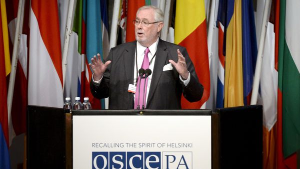 Secretary General Spencer Oliver speaks at the opening of the 24th Annual Session of the Organization for Security and Co-operation in Europe, Parliamentary Assembly in Helsinki, Finland Secretary General Spencer Oliver speaks at the opening of the 24th Annual Session of the Organization for Security and Co-operation in Europe, Parliamentary Assembly in Helsinki, Finland - Sputnik International