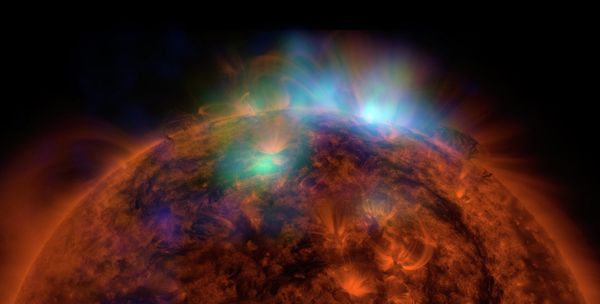 The first high-energy X-ray picture taken by NuSTAR, showing the Sun's west limb, was released in December. The first high-energy X-ray picture taken by NuSTAR, showing the Sun's west limb, was released in December. - Sputnik International