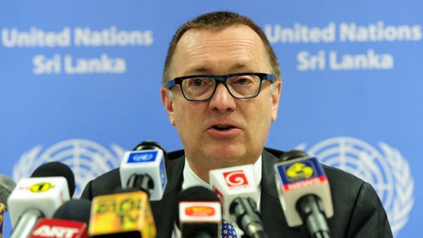 United Nations Under-Secretary-General for Political Affairs, Jeffrey Feltman addresses a press conference in Colombo on March 3, 2015 - Sputnik International