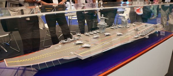 Project 23000E, one of the prospective new aircraft carriers proposed by the Krylov State Research Institute. Project 23000E, one of the prospective new aircraft carriers proposed by the Krylov State Research Institute. - Sputnik International
