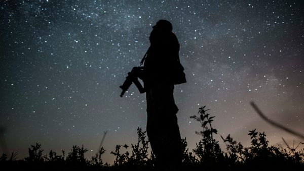 A Ukrainian serviceman guards the positions near Donetsk, eastern Ukraine, Saturday, June 6, 2015 A Ukrainian serviceman guards the positions near Donetsk, eastern Ukraine, Saturday, June 6, 2015 - Sputnik International