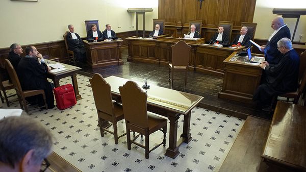 A view of the courtroom during an hearing of the trial against former papal diplomat Jozef Wesolowski, at the Vatican, Saturday, July 11, 2015 - Sputnik International