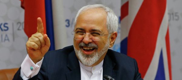 Iranian Foreign Minister Mohammad Javad Zarif reacts during a plenary session at the United Nations building in Vienna, Austria July 14, 2015 Iranian Foreign Minister Mohammad Javad Zarif reacts during a plenary session at the United Nations building in Vienna, Austria July 14, 2015 - Sputnik International