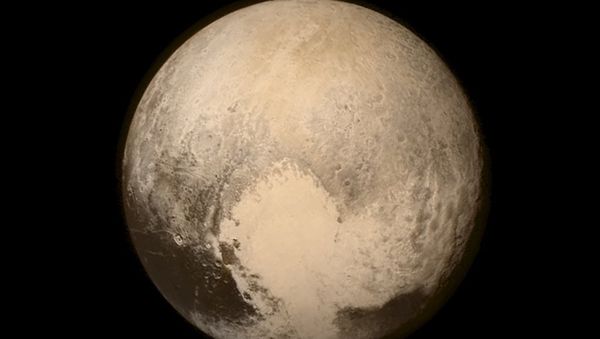 Pluto nearly fills the frame in this image from the Long Range Reconnaissance Imager (LORRI) aboard NASA's New Horizons spacecraft, taken on July 13, 2015, when the spacecraft was 476,000 miles (768,000 kilometers) from the surface and released on July 14, 2015 Pluto nearly fills the frame in this image from the Long Range Reconnaissance Imager (LORRI) aboard NASA's New Horizons spacecraft, taken on July 13, 2015, when the spacecraft was 476,000 miles (768,000 kilometers) from the surface and released on July 14, 2015 - Sputnik International