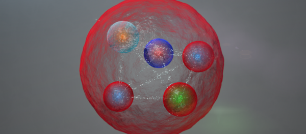 An artist's impression of a possible pentraquark layout. - Sputnik International
