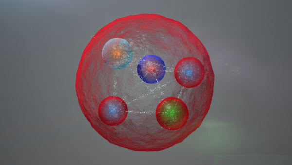 An artist's impression of a possible pentraquark layout. - Sputnik International