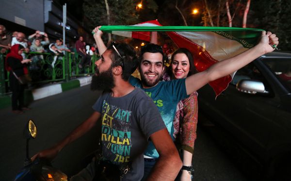 Dancing in the Street: Iranians Celebrate Nuclear Deal Dancing in the Street: Iranians Celebrate Nuclear Deal - Sputnik International