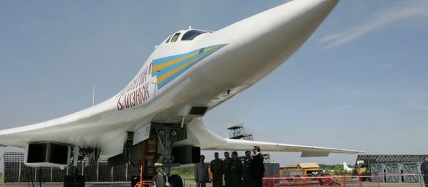 Russian supersonic Tu-160 strategic bomber seen at an airfield near Kazan, about 700 kilometers (450 miles) east of Moscow, file photo Russian supersonic Tu-160 strategic bomber seen at an airfield near Kazan, about 700 kilometers (450 miles) east of Moscow, file photo - Sputnik International