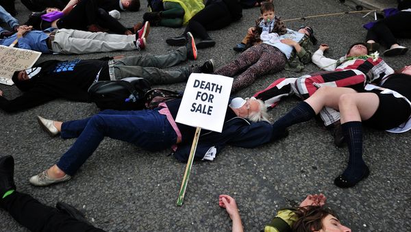 Arms trade protest - Sputnik International
