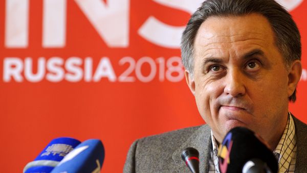 Russian Sports Minister Vitaly Mutko gives a press conference on November 30, 2010 in Zurich before his country's 2018 World Cup bid to world football's ruling body FIFA Russian Sports Minister Vitaly Mutko gives a press conference on November 30, 2010 in Zurich before his country's 2018 World Cup bid to world football's ruling body FIFA - Sputnik International