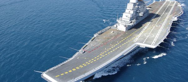 Indian Aircraft Carrier INS Vikramaditya during her sea trials Indian Aircraft Carrier INS Vikramaditya during her sea trials - Sputnik International