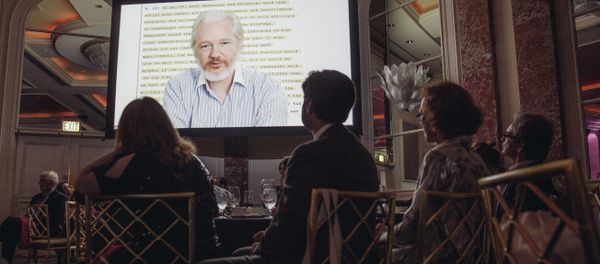 Julian Assange speaks remotely via a live feed at The 24th Annual PEN Center USA Literary Awards Festival at The Beverly Wilshire Hotel on Tuesday, Nov. 11, 2014, in Beverly Hills, Calif. Julian Assange speaks remotely via a live feed at The 24th Annual PEN Center USA Literary Awards Festival at The Beverly Wilshire Hotel on Tuesday, Nov. 11, 2014, in Beverly Hills, Calif. - Sputnik International