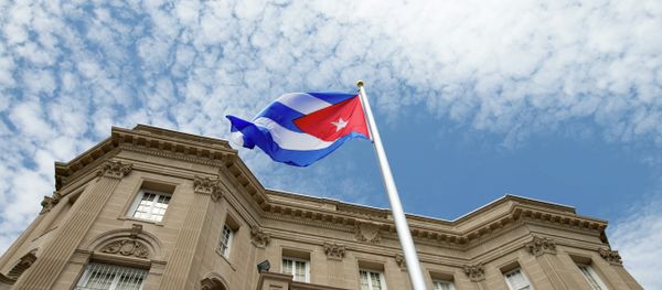 The Cuban flag is raised over their new embassy in Washington, Monday, July 20, 2015 The Cuban flag is raised over their new embassy in Washington, Monday, July 20, 2015 - Sputnik International