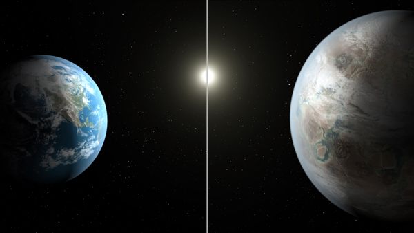 Artistic concept of Earth's bigger, older cousin Kepler-452b. Artistic concept of Earth's bigger, older cousin Kepler-452b. - Sputnik International
