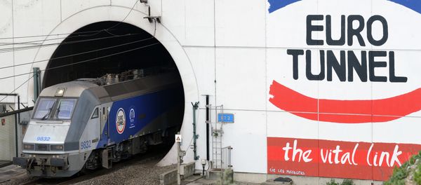 A EuroTunnel train coming out of the Channel Tunnel, owned by EuroTunnel, on in Coquelles, northern France. A EuroTunnel train coming out of the Channel Tunnel, owned by EuroTunnel, on in Coquelles, northern France. - Sputnik International