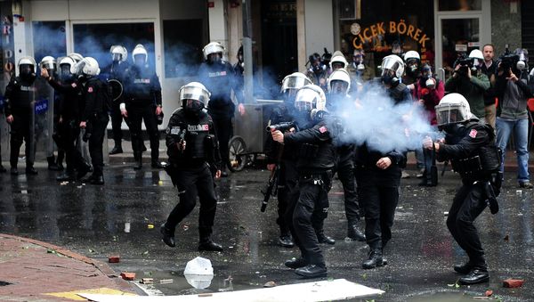 Turkish police fire use tear gas. File photo Turkish police fire use tear gas. File photo - Sputnik International