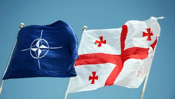 NATO and Geogrian flags NATO and Geogrian flags - Sputnik International