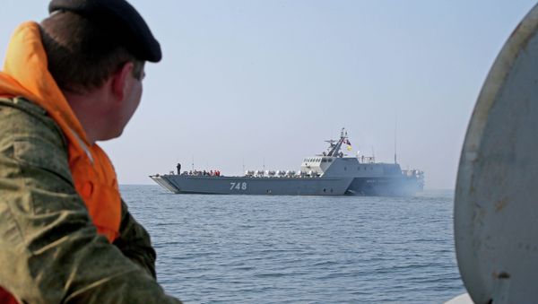 The Denis Davydov new generation landing craft enters service at Baltic Fleet - Sputnik International