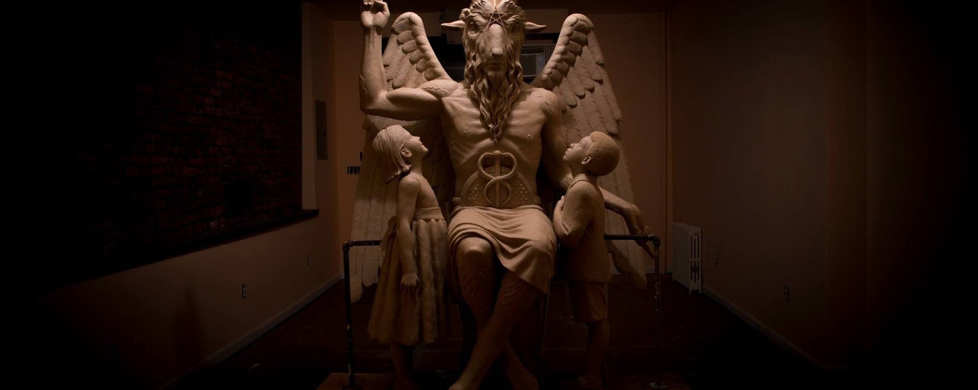 A sculpture of the Satanic god Baphomet unveiled by The Satanic Temple in Detroit, Michigan A sculpture of the Satanic god Baphomet unveiled by The Satanic Temple in Detroit, Michigan - Sputnik International, 1920, 02.05.2023