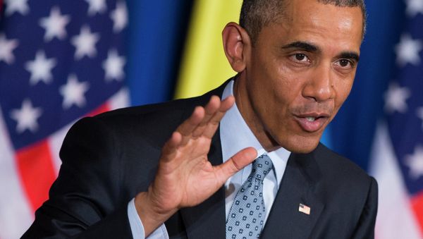 President Barack Obama speaks during a joint news conference with Ethiopian Prime Minister Hailemariam Desalegn, Monday, July 27, 2015, at the National Palace in Addis Ababa President Barack Obama speaks during a joint news conference with Ethiopian Prime Minister Hailemariam Desalegn, Monday, July 27, 2015, at the National Palace in Addis Ababa - Sputnik International