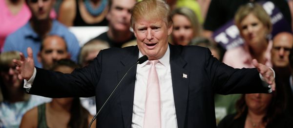 Republican presidential candidate Donald Trump speaks at a rally and picnic, Saturday, July 25, 2015, in Oskaloosa, Iowa Republican presidential candidate Donald Trump speaks at a rally and picnic, Saturday, July 25, 2015, in Oskaloosa, Iowa - Sputnik International