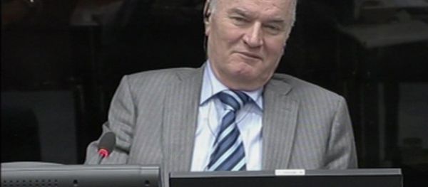 In this image taken from video former Bosnian Serb army commander Gen. Ratko Mladic smiles during his appearance at the Yugoslav war crimes tribunal Tuesday Jan. 28, 2014 in the Hague Netherlands In this image taken from video former Bosnian Serb army commander Gen. Ratko Mladic smiles during his appearance at the Yugoslav war crimes tribunal Tuesday Jan. 28, 2014 in the Hague Netherlands - Sputnik International
