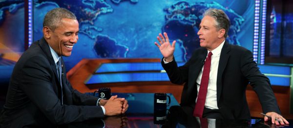 President Barack Obama talks with Jon Stewart, host of The Daily Show, during a taping on Tuesday, July 21, 2015, in New York. President Barack Obama talks with Jon Stewart, host of The Daily Show, during a taping on Tuesday, July 21, 2015, in New York. - Sputnik International