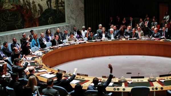 Members of UN Security Council vote on a draft resolution for establishing a tribunal to prosecute those responsible for the MH17 flight during a Security Council meeting at United Nations Headquarters in New York on July 29, 2015. Members of UN Security Council vote on a draft resolution for establishing a tribunal to prosecute those responsible for the MH17 flight during a Security Council meeting at United Nations Headquarters in New York on July 29, 2015. - Sputnik International