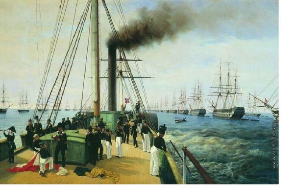 Imperial Inspection of Baltysky Navy Fleet in 1848. By A.P.Bogolyubov. 1850-60. Imperial Inspection of Baltysky Navy Fleet in 1848. By A.P.Bogolyubov. 1850-60. - Sputnik International