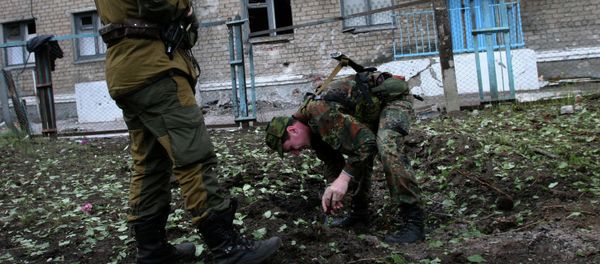 Aftermath of the shelling in Horlivka, Ukraine's Donetsk region Aftermath of the shelling in Horlivka, Ukraine's Donetsk region - Sputnik International