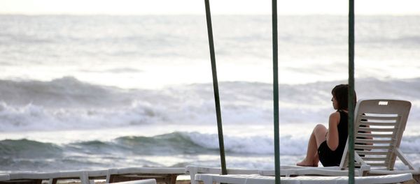 A lonely girl on a beach, Turkey A lonely girl on a beach, Turkey - Sputnik International