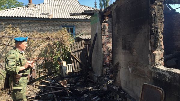 Gorlovka after shelling Gorlovka after shelling - Sputnik International