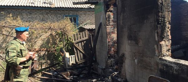 Gorlovka after shelling Gorlovka after shelling - Sputnik International