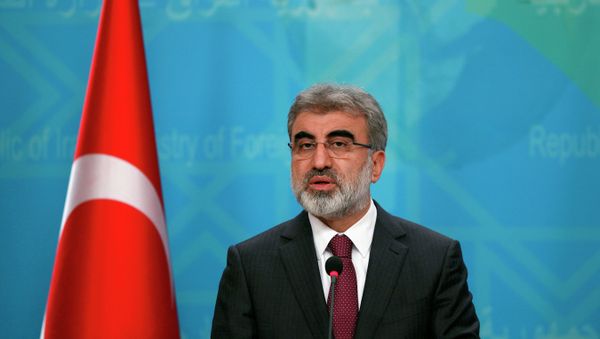 Turkish Energy Minister Taner Yildiz, speaks to reporters during a news conference with Iraqi Foreign Minister Ibrahim al-Jaafari in Baghdad, Iraq, Sunday, Jan. 18, 2015 Turkish Energy Minister Taner Yildiz, speaks to reporters during a news conference with Iraqi Foreign Minister Ibrahim al-Jaafari in Baghdad, Iraq, Sunday, Jan. 18, 2015 - Sputnik International