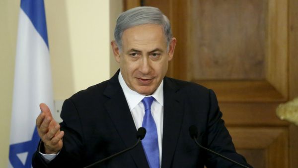 Israeli Prime Minister Benjamin Netanyahu speaks during a news conference at the presidential palace in capital Nicosia, Cyprus, July 28, 2015 - Sputnik International