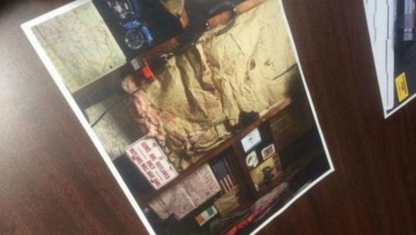 A confederate flag, KKK memorabilia, and Nazi imagery were among the items found in the home where O’Neill was living with his step-father. A confederate flag, KKK memorabilia, and Nazi imagery were among the items found in the home where O’Neill was living with his step-father. - Sputnik International