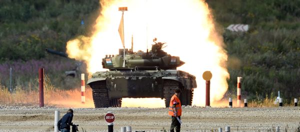 Members of the Indian Ministry of Defense team during the Tank Biathlon Championship held as part of the 2015 International Army Games at the Alyabino firing range near Moscow - Sputnik International