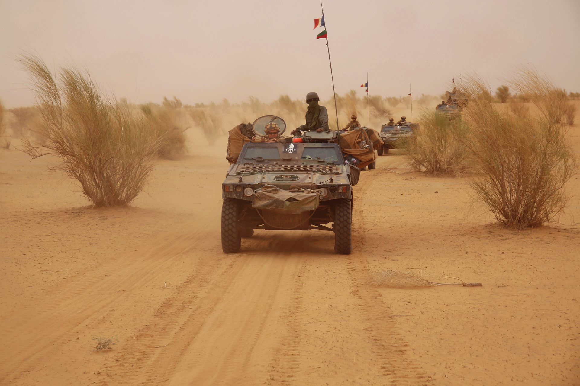 French forces patrol in the desert of Northern Mali along the border with Niger on the outskirts of Asongo, Northern Mali. - Sputnik International, 1920, 04.05.2022